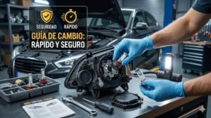 Cómo cambiar una bombilla de faro de forma rápida y segura