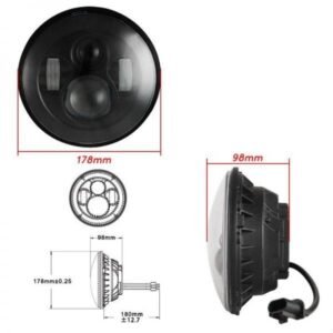 Faro Led 7" Redondo Tipo Jeep 3.600LM variation