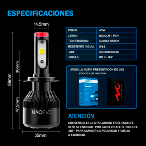 Foco Led K1 8000LM variation