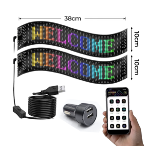 Panel Led Flexible 38x10CM Par Para Autos y Camionetas