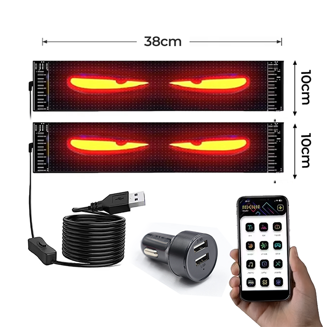 Panel Led Rígido 38x10CM Par Para Autos y Camionetas