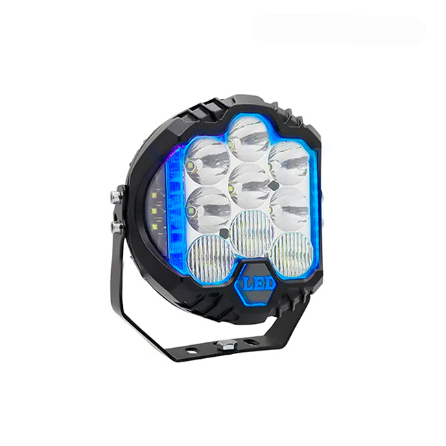 Faro Force 7″ Luz Blanca + DRL Azul 9.000LM