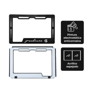 Portaplaca Moto Pulsar Modelo Flecha variation