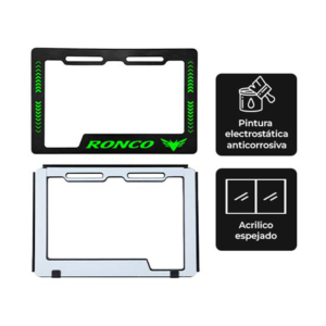 Portaplaca Moto Ronco Modelo Flecha variation